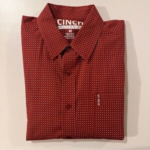 Cinch Men's Modern Fit Plaid Shirt - Red